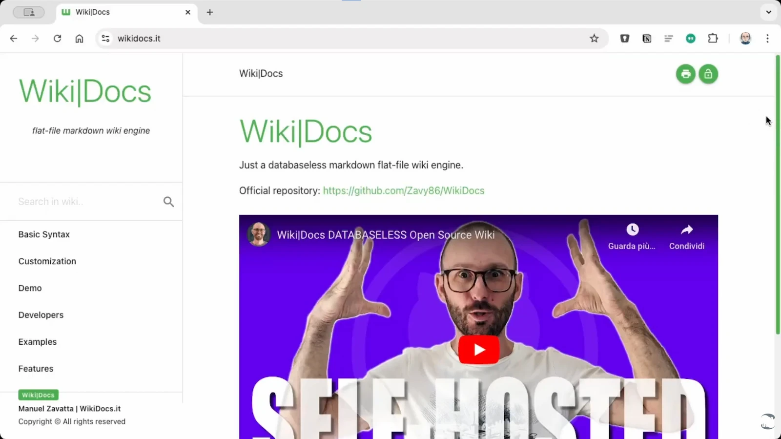 Wiki|Docs screenshot 1