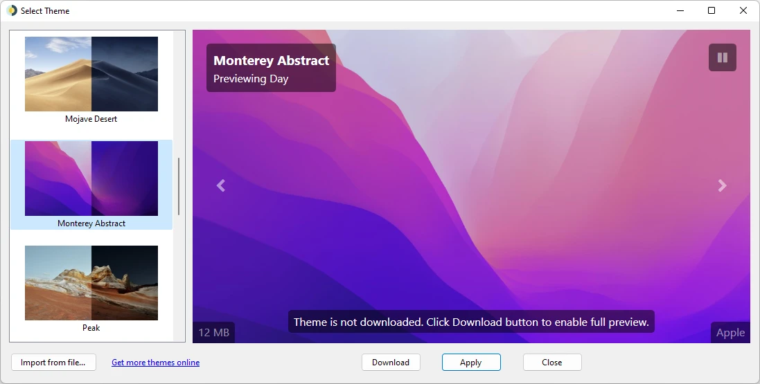WinDynamicDesktop screenshot 1