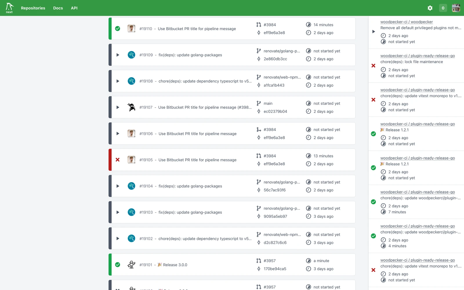 Woodpecker CI screenshot 1