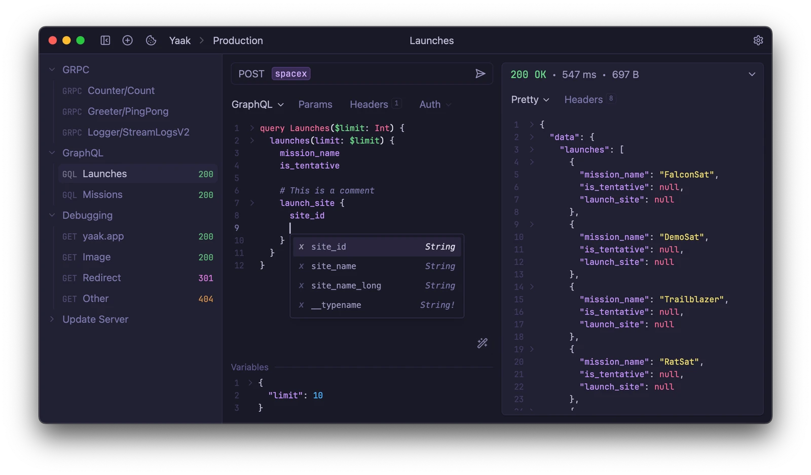Yaak screenshot 1