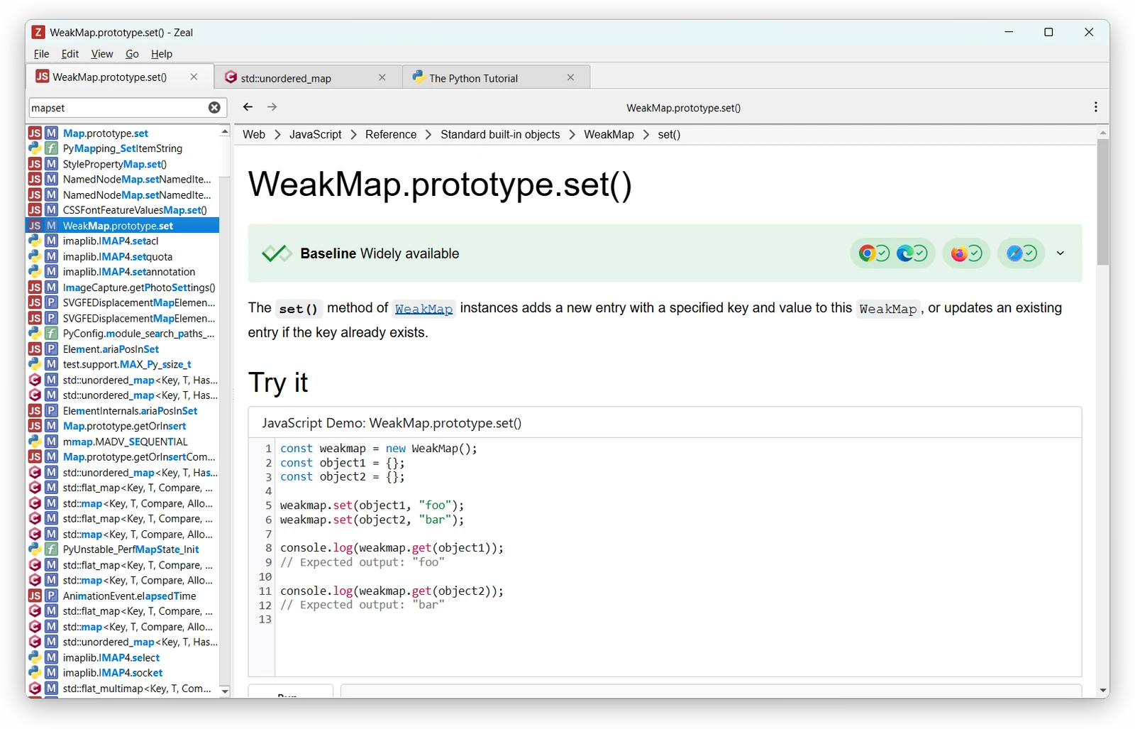 Zeal screenshot 1