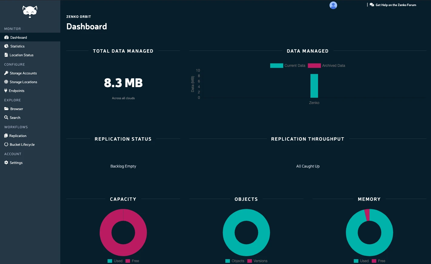 Zenko CloudServer screenshot 1