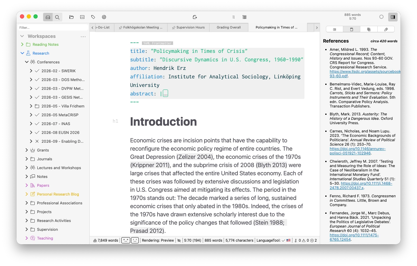 Zettlr screenshot 1