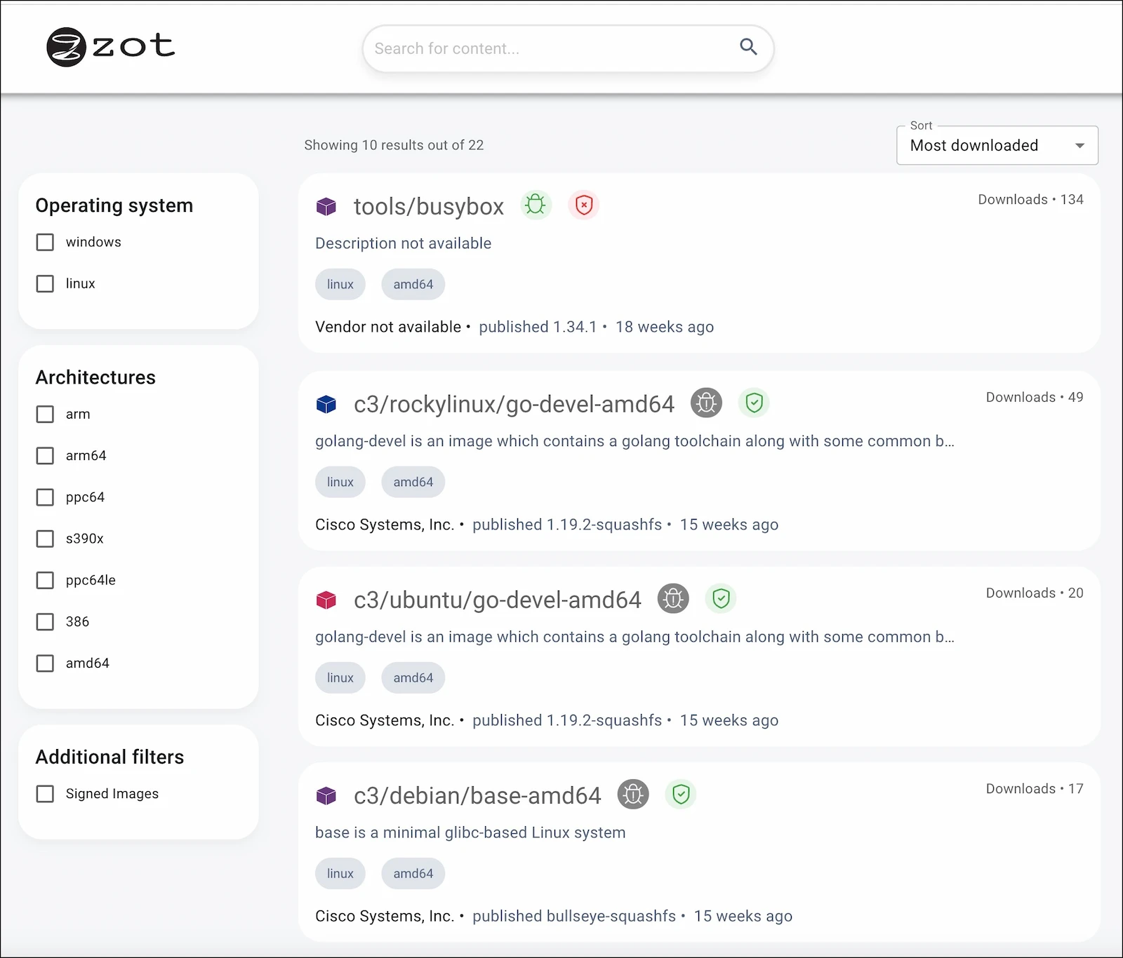 zot screenshot 1
